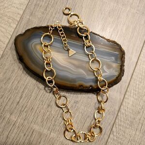 Serefina Hollis gold metal chain necklace